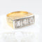Bague 54 Bague vintage trois pierres en or jaune, platine et diamants 58 Facettes 2335