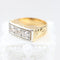 Bague 54 Bague vintage trois pierres en or jaune, platine et diamants 58 Facettes 2335