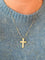 Collier Collier chaîne et croix en or jaune et diamants 58 Facettes croix j diamants