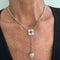 Collier Collier chandelier - Collier en or jaune et or blanc 18 ct, rubis et diamants 58 Facettes 40802