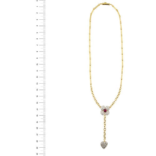Collier Collier chandelier - Rubis et diamants en or jaune et blanc 18 kt 58 Facettes 40802