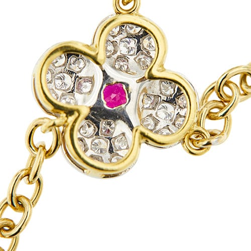 Collier Collier chandelier - Rubis et diamants en or jaune et blanc 18 kt 58 Facettes 40802