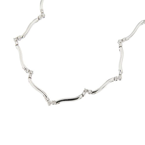 Collier Collier semirigide en or blanc 18 kt avec diamants 58 Facettes 33077