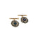 Boutons de manchette Gemelli - Boutons de manchette fleur en or rose 14 ct, saphirs et diamants 58 Facettes 41124
