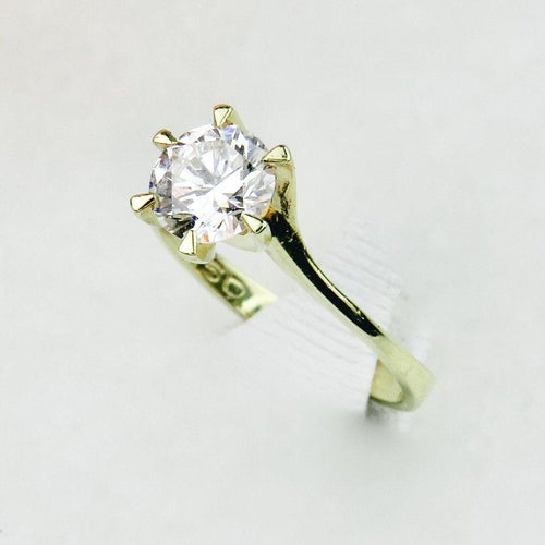 Bague 49 Bague solitaire - 750 or jaune et diamant 1,014 ct 58 Facettes 1501