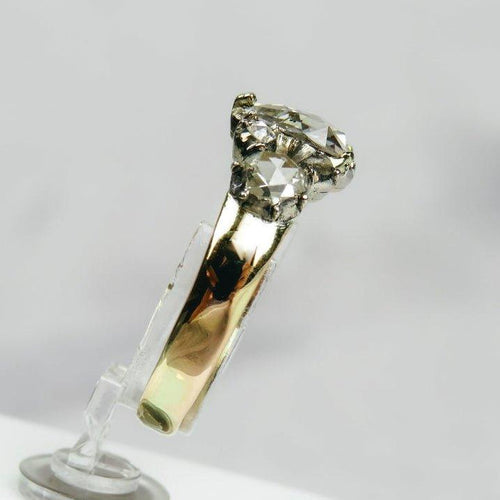 Bague 56 Bague ancienne - Diamants taille rose en or jaune 14K 58 Facettes 1056