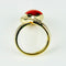 Bague 55 Bague en or jaune 18 carats avec corail et diamants 58 Facettes 1853