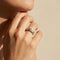 Bague 55 Bague mémoire demi-tour en or jaune 18 carats et diamants 58 Facettes 1592