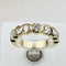 Bague 55 Bague mémoire demi-tour en or jaune 18 carats et diamants 58 Facettes 1592