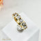 Bague 55 Bague mémoire demi-tour en or jaune 18 carats et diamants 58 Facettes 1592