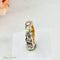 Bague 55 Bague mémoire demi-tour en or jaune 18 carats et diamants 58 Facettes 1592