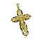 Pendentif Croix de Jésus - Pendentif en or jaune 585 émaillé bleu 58 Facettes 1550