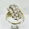 Bague 55 Bague en or jaune 14 carats avec 19 diamants 2,0 ct 58 Facettes 1561