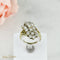 Bague 55 Bague en or jaune 14 carats avec 19 diamants 2,0 ct 58 Facettes 1561