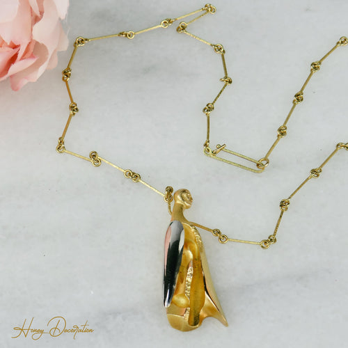 Collier Lapponia Inselkönig - Collier en or jaune 585 et platine 58 Facettes 1507