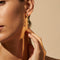 Boucles d'oreilles Boucles d'oreilles pendantes - Or jaune 14 carats et diamants 58 Facettes 1272