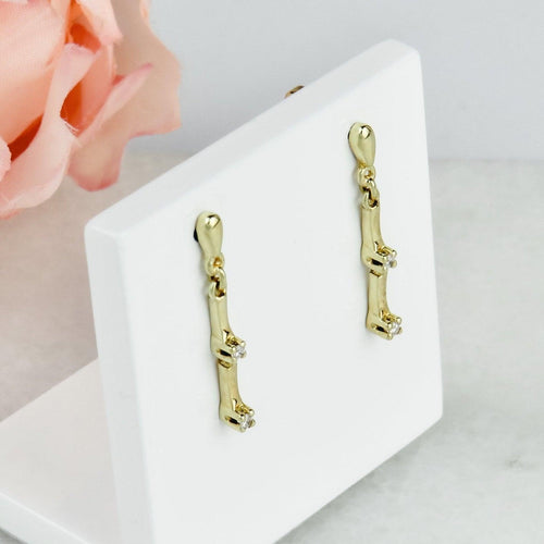 Boucles d'oreilles Boucles d'oreilles pendantes - Or jaune 14 carats et diamants 58 Facettes 1272