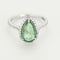 Bague 53 Bague en or gris, diamants et émeraude 58 Facettes EDSR-1
