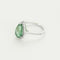 Bague 53 Bague en or gris, diamants et émeraude 58 Facettes EDSR-1