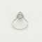Bague 53 Bague en or gris, diamants et émeraude 58 Facettes EDSR-1