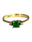 Bague 52 Bague en or jaune 18K avec émeraude 0,40 ct et diamants 58 Facettes 1519