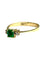 Bague 52 Bague en or jaune 18K avec émeraude 0,40 ct et diamants 58 Facettes 1519