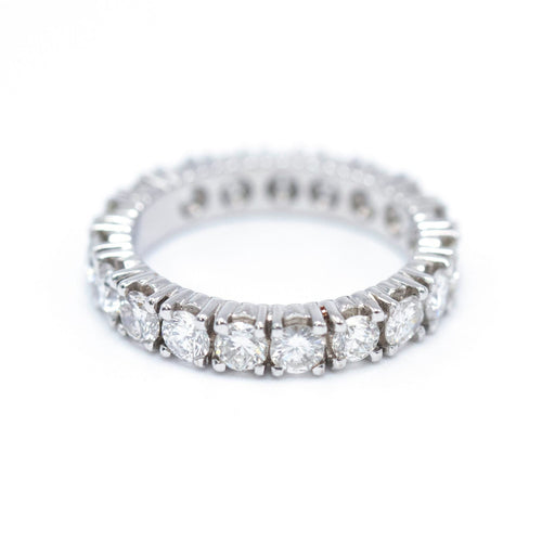 Bague 55 Alliance - Bague en or blanc 18K et diamants 2,90 ct 58 Facettes UKA000002GM