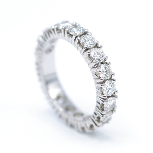 Bague 55 Alliance - Bague en or blanc 18K et diamants 2,90 ct 58 Facettes UKA000002GM