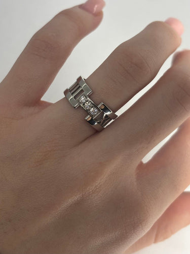 Bague 51 Tiffany & Co Atlas - Bague en or blanc 18K et diamants 0,15 ct 58 Facettes 1481