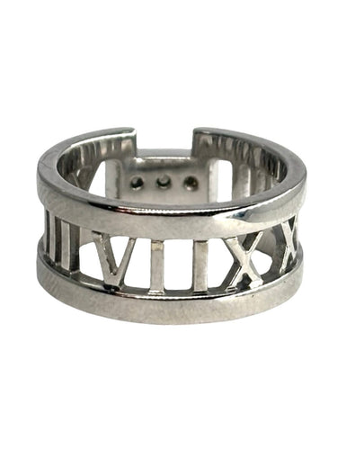 Bague 51 Tiffany & Co Atlas - Bague en or blanc 18K et diamants 0,15 ct 58 Facettes 1481