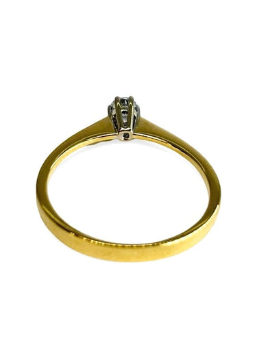 Bague 55 Solitaire - Bague en or jaune 18K et diamant 0,13 ct 58 Facettes 1559