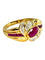 Bague 55 Bague ancienne en or jaune 18K, saphirs et diamants 58 Facettes 1651