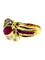 Bague 55 Bague ancienne en or jaune 18K, saphirs et diamants 58 Facettes 1651