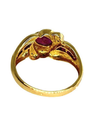 Bague 55 Bague ancienne en or jaune 18K, saphirs et diamants 58 Facettes 1651
