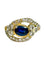 Bague 55 Bague ancienne en or jaune 18K avec saphir 1 ct et diamants 0,30 ct 58 Facettes 1536
