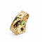 Bague 55 Bague en or jaune 18 carats sertie de saphirs, rubis et émeraude 58 Facettes Bague en or et pierres précieuse