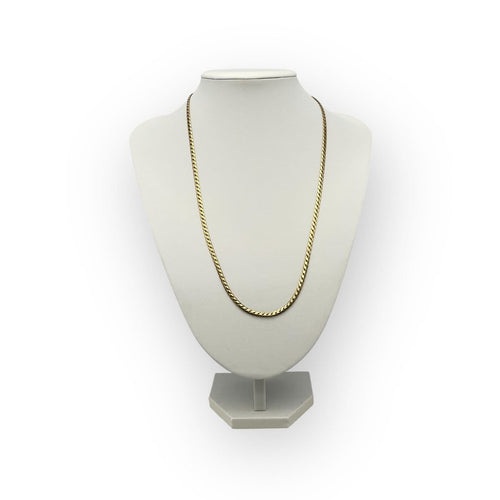 Collier Collier maille gourmette torsadée limée en or jaune 750, 58 cm 58 Facettes 149066451