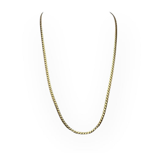 Collier Collier maille gourmette torsadée limée en or jaune 750, 58 cm 58 Facettes 149066451