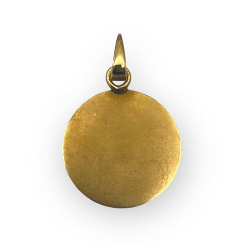 Pendentif Augis - Pendentif médaille d’amour en or jaune 18K avec diamant et rubis 58 Facettes 149066430