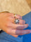 Bague 53 Bague dôme Art déco en platine et diamants 58 Facettes Bague dome art déco platine double