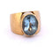 Bague 55 Bague vintage - Topaze ovale 5,00 ct en or 18 kt 58 Facettes AN572 '(0089)