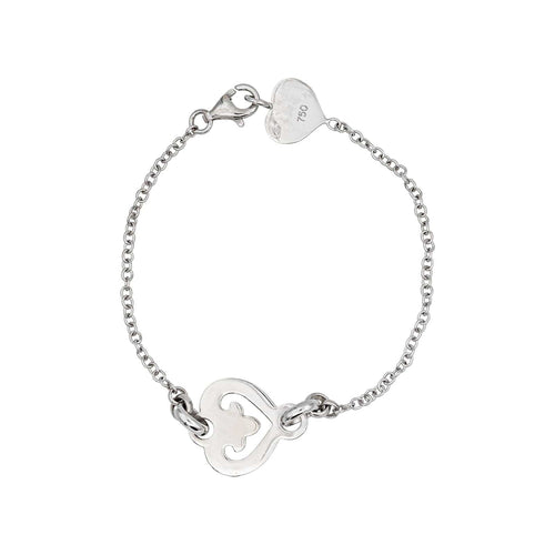 Bracelet O. J. Perrin Cœur Légendes - Bracelet en or blanc 18 carats 58 Facettes 5058419CN