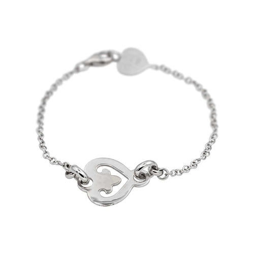 Bracelet O. J. Perrin Cœur Légendes - Bracelet en or blanc 18 carats 58 Facettes 5058419CN