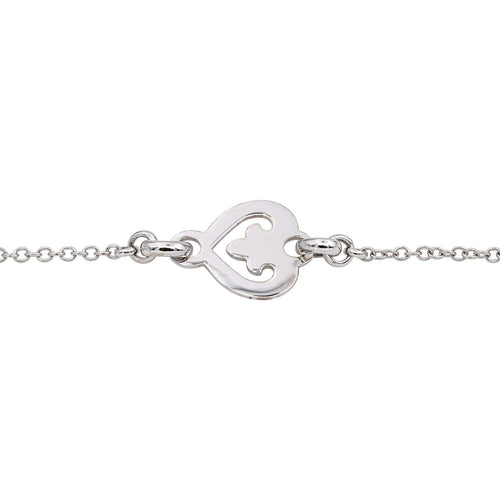 Bracelet O. J. Perrin Cœur Légendes - Bracelet en or blanc 18 carats 58 Facettes 5058419CN