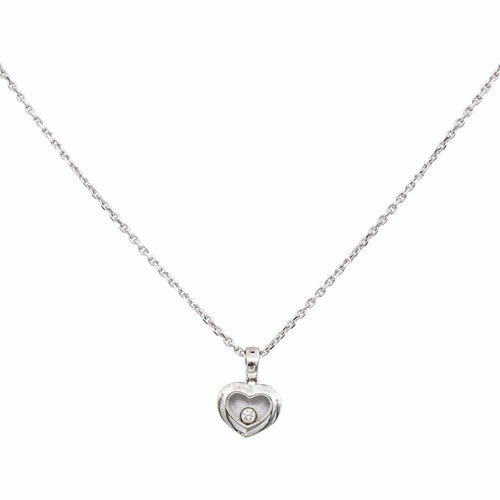 Collier Chopard Collier  Or blanc Diamant 58 Facettes 5114922CN