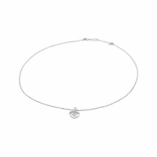 Collier Chopard Collier  Or blanc Diamant 58 Facettes 5114922CN