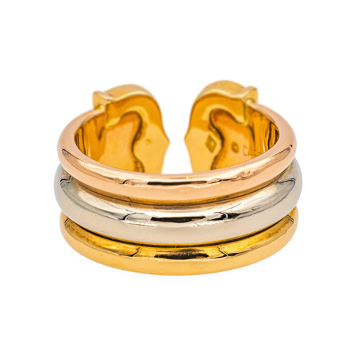 Bague 51 Cartier Bague C Or jaune, Or rose, Or blanc 58 Facettes 5422044RV