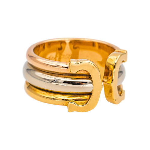 Bague 51 Cartier Bague C Or jaune, Or rose, Or blanc 58 Facettes 5422044RV