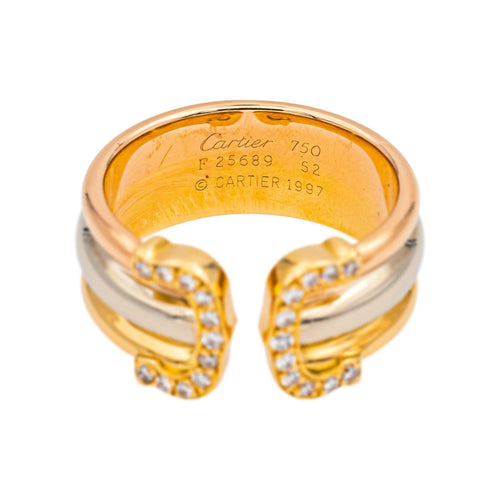 Bague 54 Cartier Bague C Or jaune Diamant 58 Facettes 5422112RV