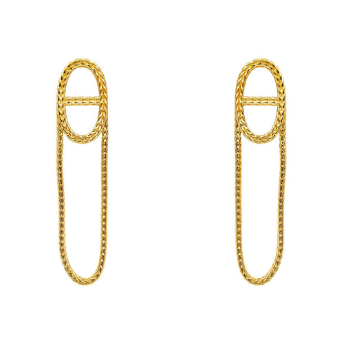 Boucles d'oreilles Hermès Boucles d'oreilles Pendantes Chaîne d'ancre Or jaune 58 Facettes 5422118RV